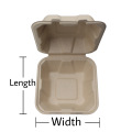 Biologisch abbaubare Zuckerrohr-Bagasse Takeaway Food Container Burger Box